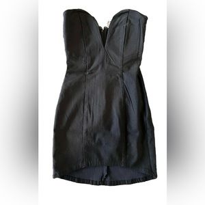 Vintage Y2K Nasty Gal Black Mini Bustier Dress Sz XS